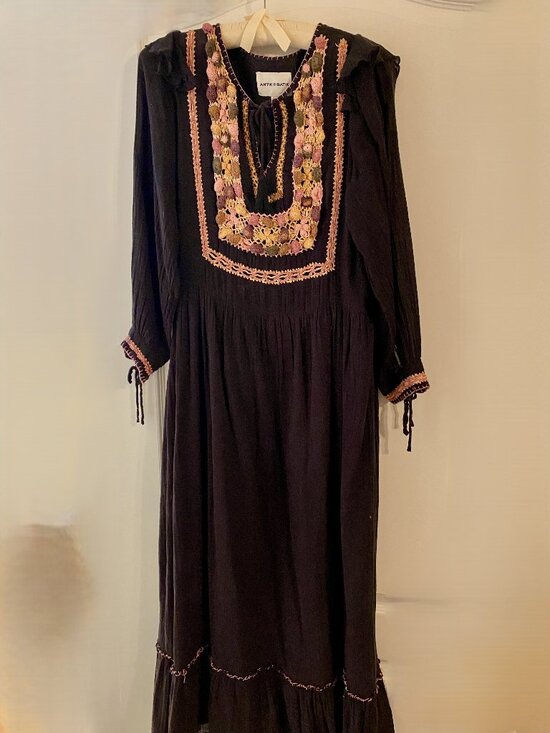 Antik Batik Dresses & Skirts - Antik Batik boho maxi dress with lots of embroidered detail -- Small